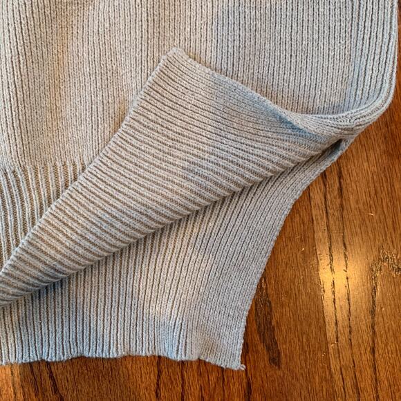 Legoe Heritage Cotton Blend Crewneck Side Slit Sweater | Gray | 0 - US 4/SMALL - Picture 5 of 10